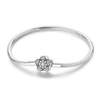Sparkling Floral Charm Bracelet