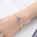 Sparkling Floral Charm Bracelet