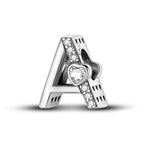 Sparkling Heart Letter A~Z Alphabet Charm