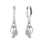 Sparkling Seashell Hoop Earrings