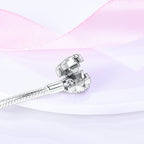 Sparkling Snowflake Clasp Charm Bracelet