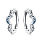 Star & Moon Hoop Earrings