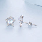Starlit Moonbeam Opal Stud Earrings