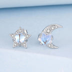 Starlit Moonbeam Opal Stud Earrings
