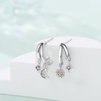 Sun & Moon Hoop Earrings