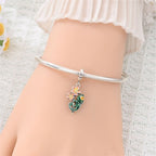 Temperature-Changing Chameleon & Flower Dangle Charm