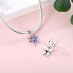 Thermochromic Purple Butterfly Dangle Charm
