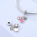 Triple Cherry Blossom Dangle Charm