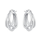 Triple Loop Classic Hoop Earrings