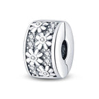 White Daisy Flower Spacer Charm