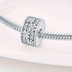 White Daisy Flower Spacer Charm